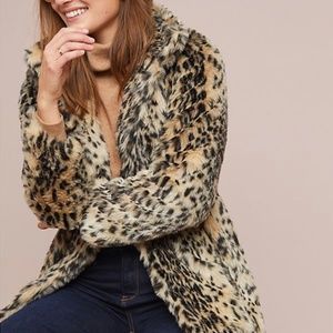 Cupcakes & Cashmere Leopard Faux Fur Coat - NBW!